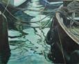Ropes & Water, Oil on Canvas,24" x 30" (c) Vernon Rowe.