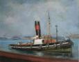 William Watkins Tug "Java", Oil on Canvas, 24"x30". (c) Vernon Rowe